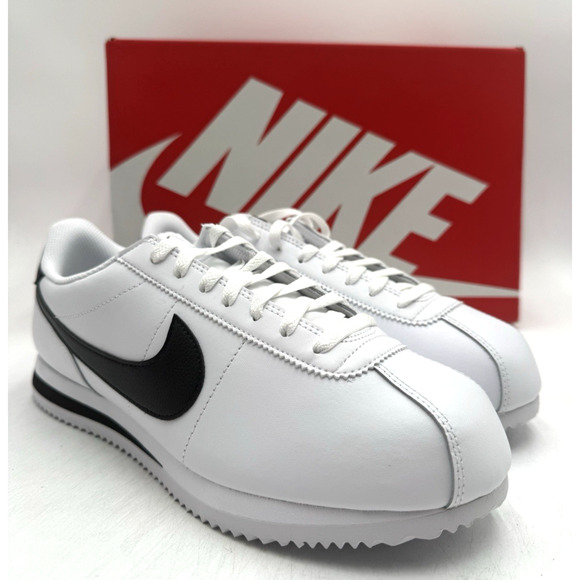 Nike CORTEZ Men's NEW Casual Shoe White/Black US Size 9.5 Medium - Picture 1 of 11